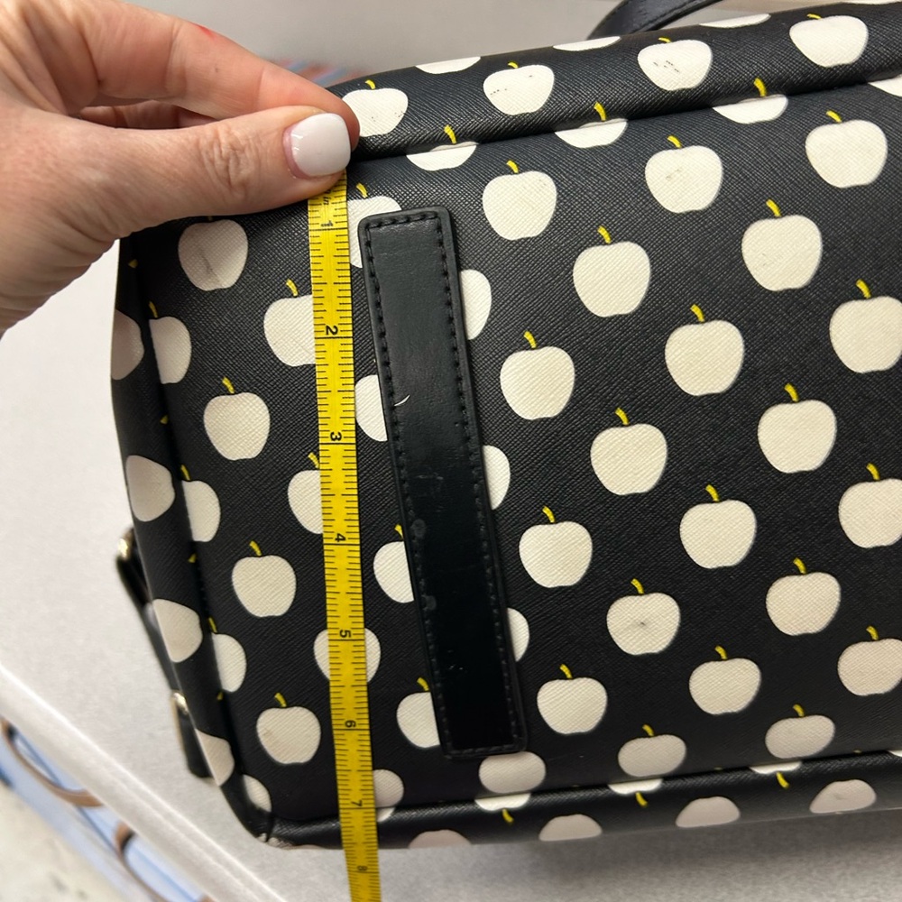 Kate Spade Black and White Polka Dot APPLE Tote and/or Diaper Bag - Picture 13 of 13